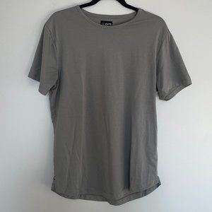 Cuts AO Curve-Hem Tee in Sage - L